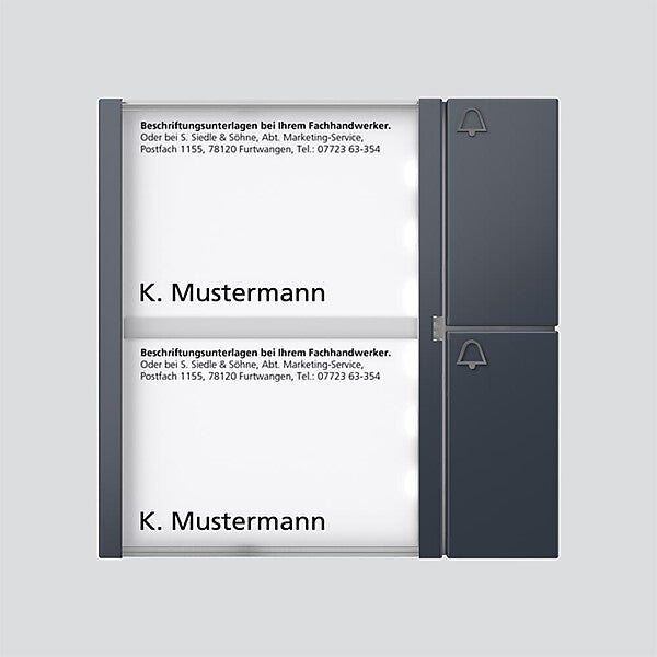Siedle Bus-Tasten-Modul anthrazitgrau BTM 650-02 AG