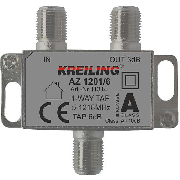 Kreiling F-Abzweiger 1fach 5-1200 MHz 6dB AZ 1201/6