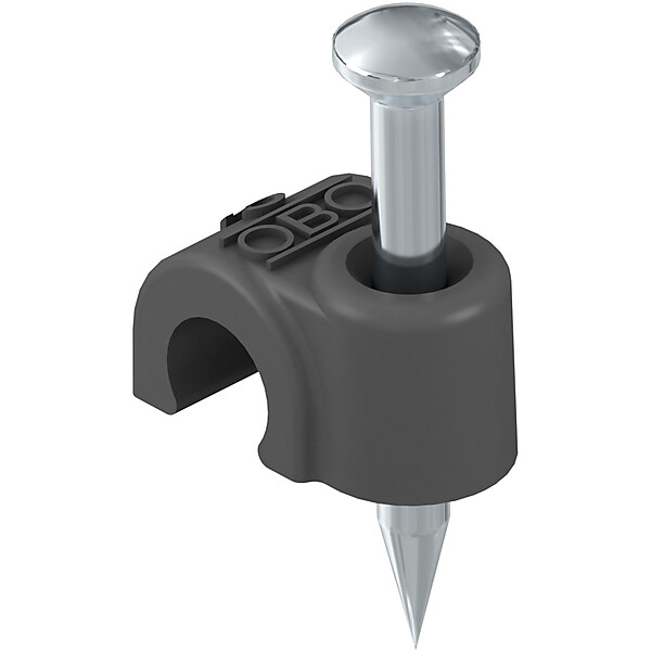 OBO ISO-Nagel-Clip 12mm, L35, tief-sw 2012 35 SW