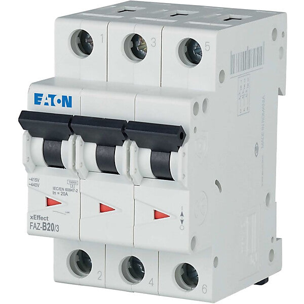 Eaton Leitungsschutzschalter B 20A, 3p FAZ-B20/3