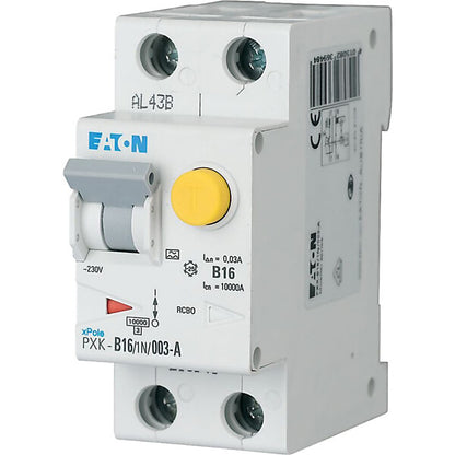 Eaton FI/LS-Kombischalter B 16A 1p+N, 30mA PXK-B16/1N/003-A