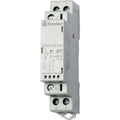 Finder Installationsschütz 230VAC/DC,2S,LED 22.32.0.230.4320