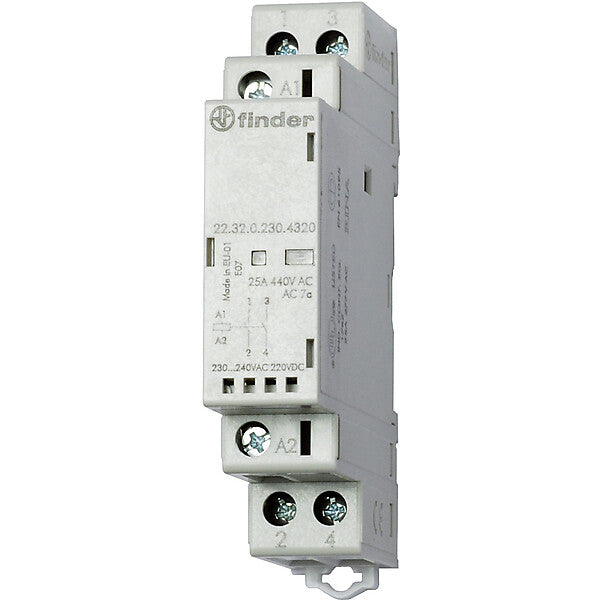 Finder Installationsschütz 230VAC/DC,2S,LED 22.32.0.230.4320