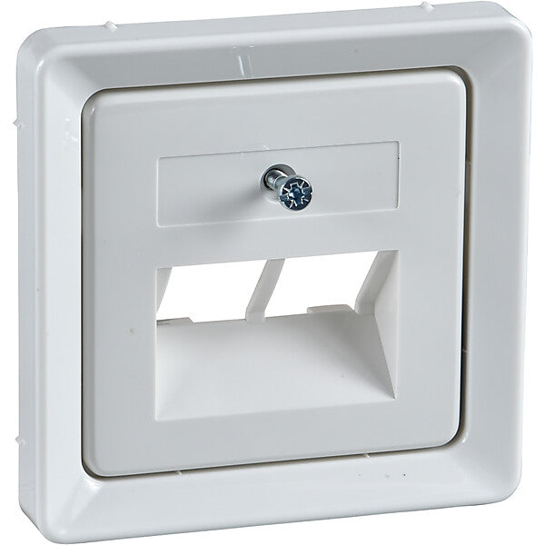 ELSO Zentralplatte rw UAE 2xRJ45,Rutenbeck 206414