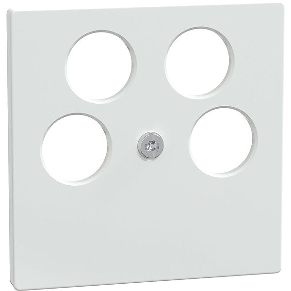 Merten Zentralplatte aws/gl f.Antenn.Dose 4Loch 296525