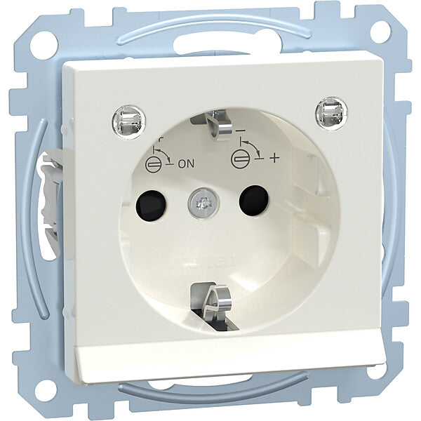 Merten SCHUKO-Steckdose pws/gl Lichtausl.LED-Bel. MEG2304-0319