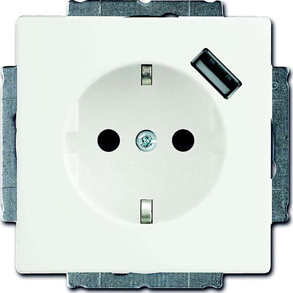 Busch-Jaeger Schuko/USB-Steckdose studioweiß matt 20 EUCBUSB-884