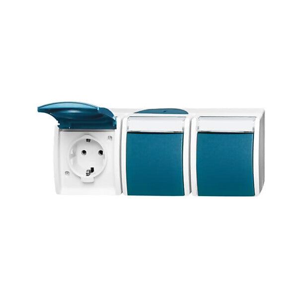 Busch-Jaeger Schuko-Steckdose 3f. waagerecht 2300/3 EWN-53