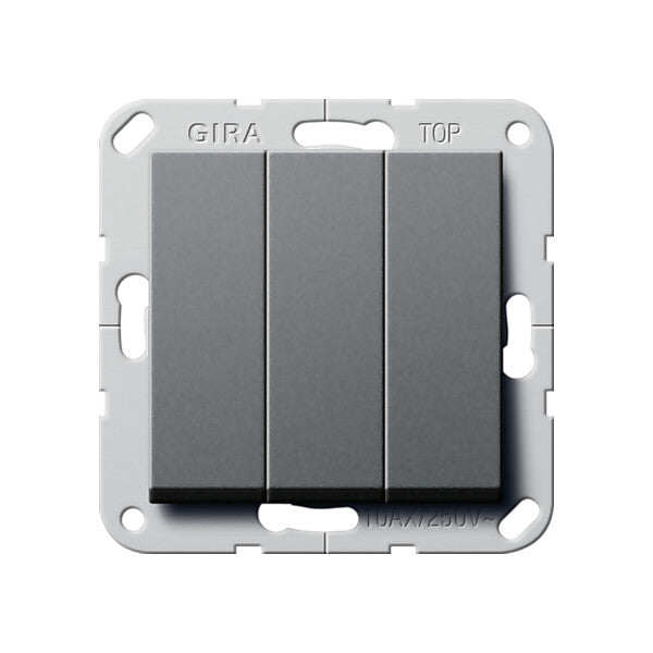 Gira Wippschalter Wechsel 3fach System 55 Anthrazit 283228
