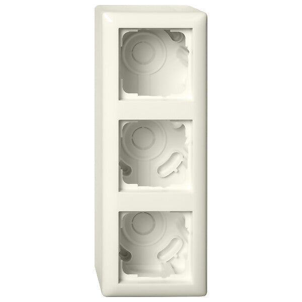 Gira AP-Gehäuse 3f + Rahmen Standard 55 Cweiß 106301