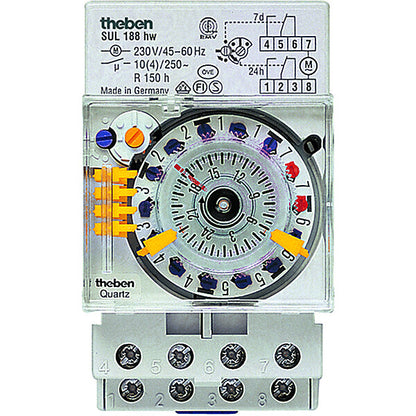 Theben Quarzschaltuhr 1W, Tag/Woche SUL 188hw