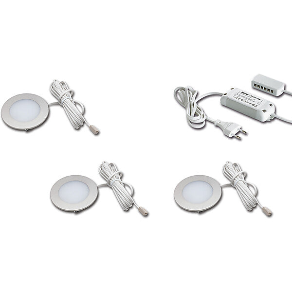 Hera 3er-Set LED-Einbauleuchte ww Tr.24/15W 61056938002