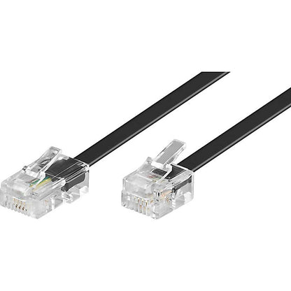 Goobay RJ45-RJ11 Anschlußkabel 15m,sw,St/St 68579