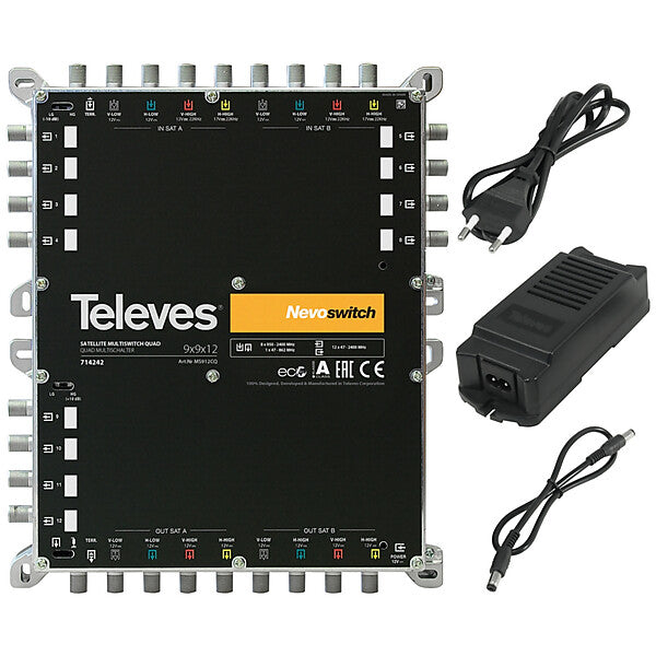 Televes Multischalter 9 in 12 Guß NEVO kaskadierb.m.NT MS912NCQ