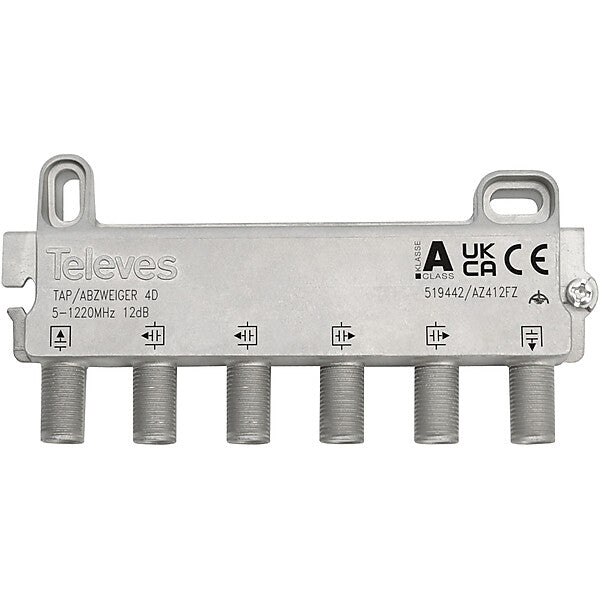 Televes Abzweiger 4f. 5-1218 MHz AD: 12 dB AZ412FZ
