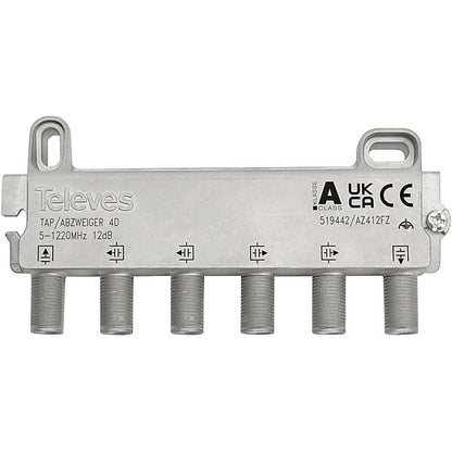 Televes Abzweiger 4f. 5-1218 MHz AD: 12 dB AZ412FZ