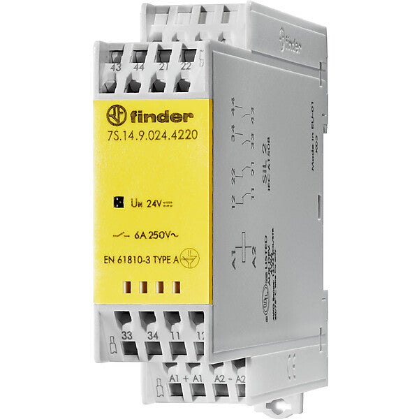 Finder Relaismodul 2S, 2Ö, 6A 7S.14.9.024.4220
