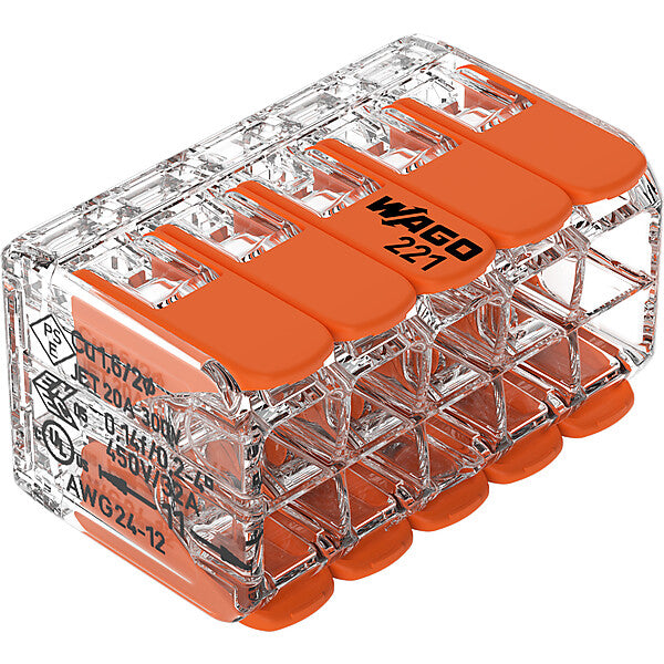 WAGO Verbindungsklemme max.4qmm,transparent 221-420