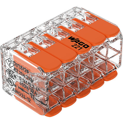 WAGO Verbindungsklemme max.4qmm,transparent 221-420
