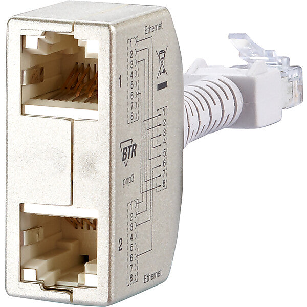 METZ CONNECT Cable-sharing-Adapter Ethernet/Ethernet 130548-03-E Set