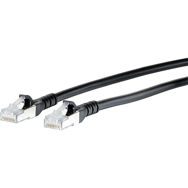 METZ CONNECT Patchkabel S/FTP sw 0,5m Cat.6A 1308450500-E