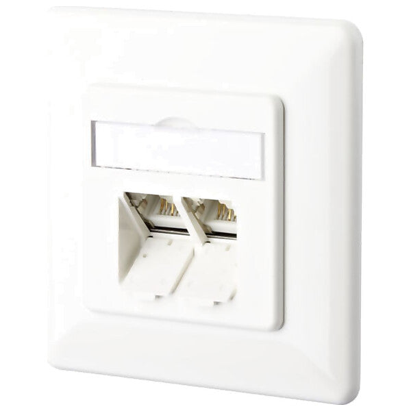 METZ CONNECT Anschlussdose C6A UP 2xRJ45,UP,rws TN EDATC6A-2UP-rws
