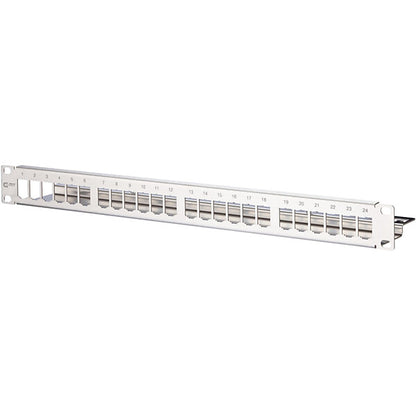 METZ CONNECT Patchfeld modul 24Port 1HE Edelstahl leer TN MPP24-Edst-leer