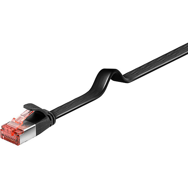 Goobay Flachkabel U/FTP Cat6 schwarz 0,25m 94229