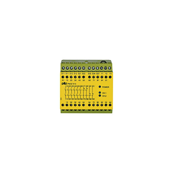 Pilz Not-Aus-Schaltgerät 24VDC 6n/o 4n/c 3LED PNOZ X10 #774709