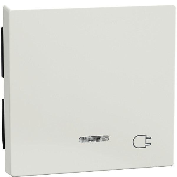 Merten Wippe Kontr.Fenster pws/gl Aufdruck Steckdose 435219