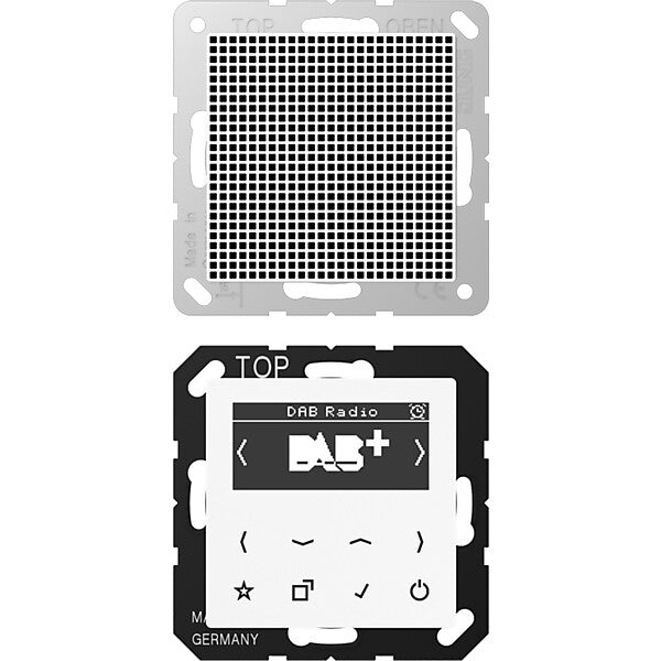 JUNG Smart DAB+ Digitalradio Set Mono 1LS DAB A1 WW