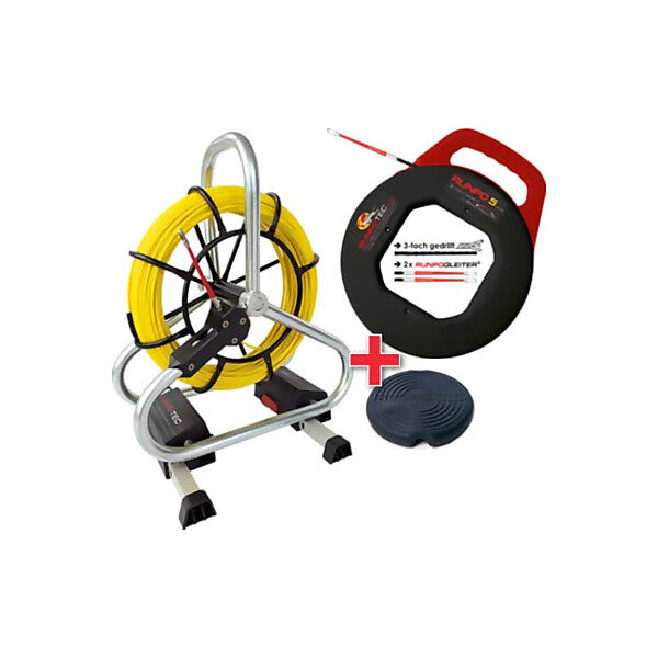 RUNPOTEC Glasfaserstab m.Haspel u. Einziehh 11121