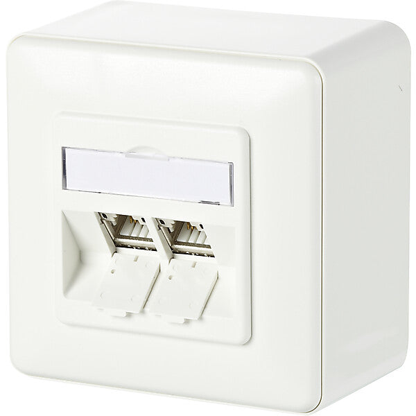 METZ CONNECT Anschlussdose C6Amodul AP 2Port 180 AP,rws 130B11D20002-E