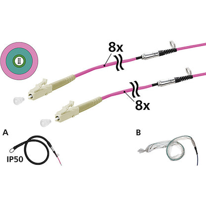METZ CONNECT Universalkabel 8 xOM4, LC-LC, 50m 152U087JJ5050G