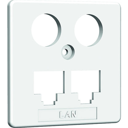 homeway Zentralplatte TV+LAN/LAN 50x50mm HAXHSE-G0401-C021