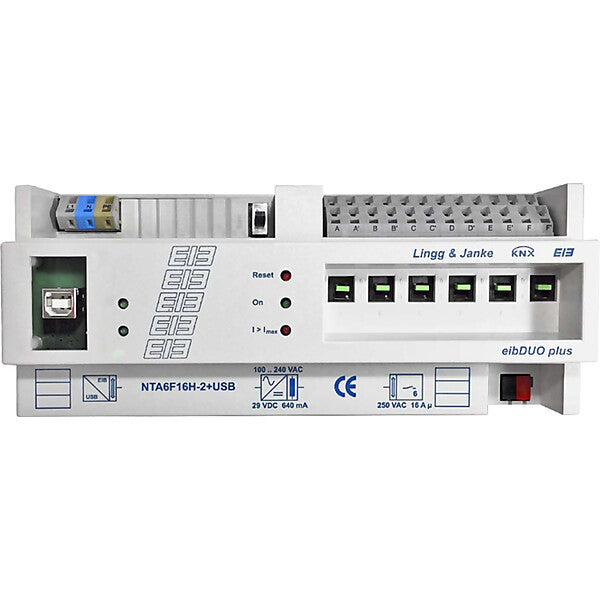 Lingg & Janke Netzteil-Aktor 6-fach 16A 640mA NTA6F16H-USB-2