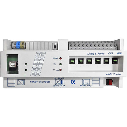 Lingg & Janke Netzteil-Aktor 6-fach 16A 640mA NTA6F16H-USB-2