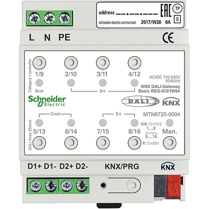 Schneider Electric KNX DALI-Gateway Basic REG-K/2/16/64 2Kanal MTN6725-0004