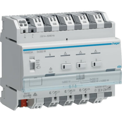 Hager Dimmer KNX easy, 3 x 300W TXA663A