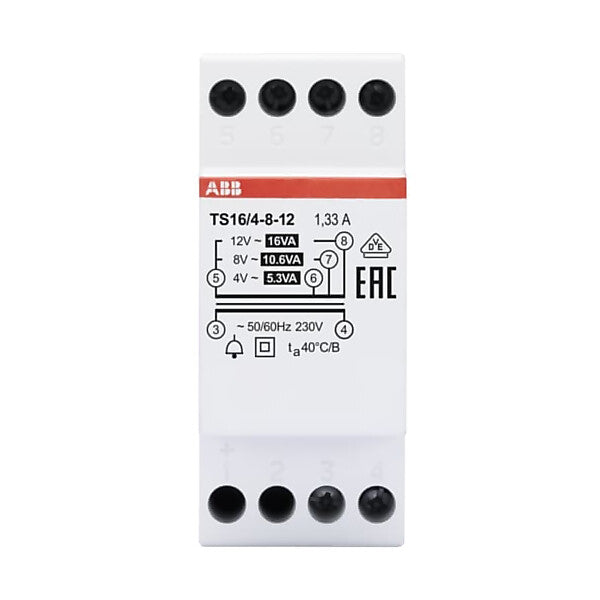 ABB Klingeltransformator 16VA, 4-8-12VAC TS16/4-8-12