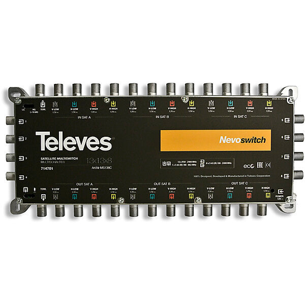 Televes Multischalter 13 in 8 Guß NEVO kaskadierb.o.NT MS138C