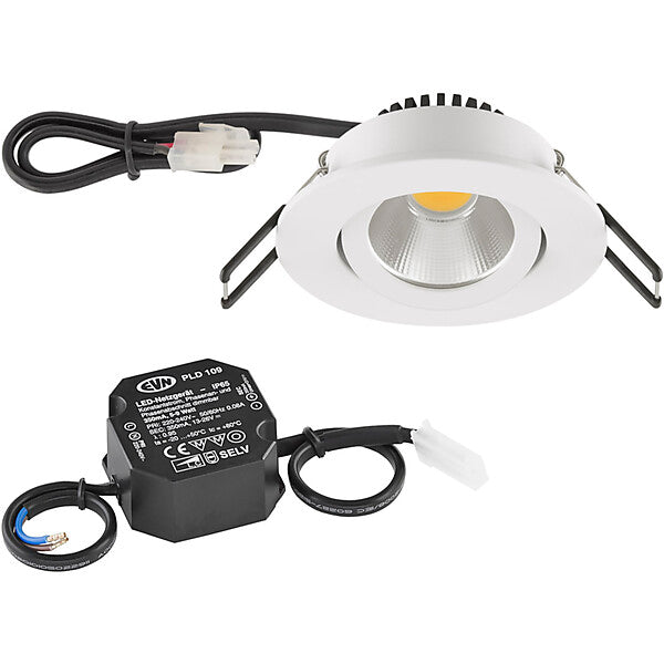EVN-Lichttechnik P-LED Deckeneinbauleuchte 4000K 230V rund ws PC20N60140