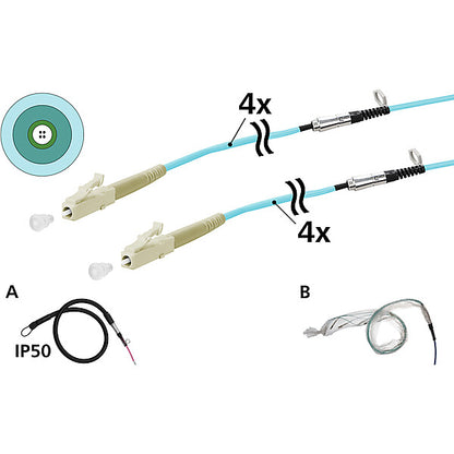 METZ CONNECT Universalkabel 4 xOM3, LC-LC, 100m 152U045JJ5100G