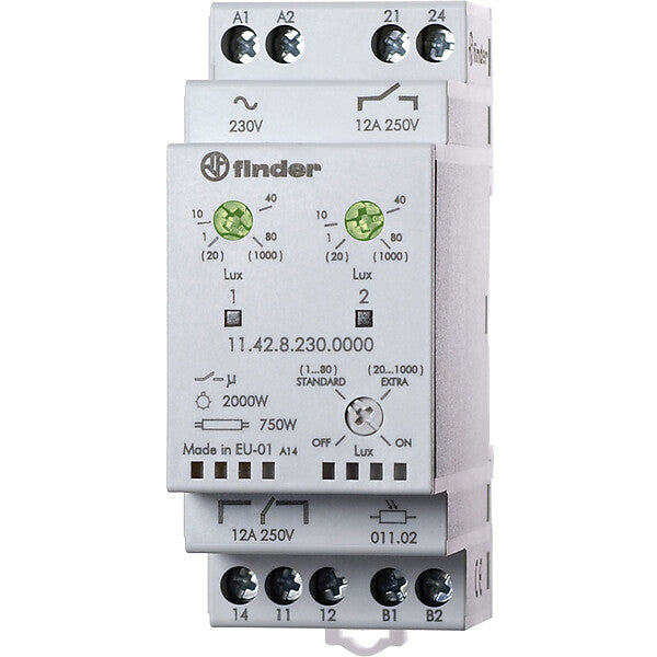 Finder Dämmerungsschalter 1000Lux 12A 230VAC 11.42.8.230.0000