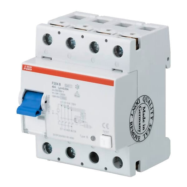 ABB FI-Schutzschalter 4P,TypB+,40A,30mA F204B+40/0,03