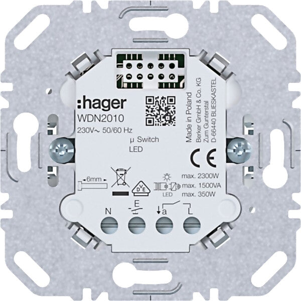 Hager Universal Schalteinsatz 1-fach (R,L,C,LED) WDN2010