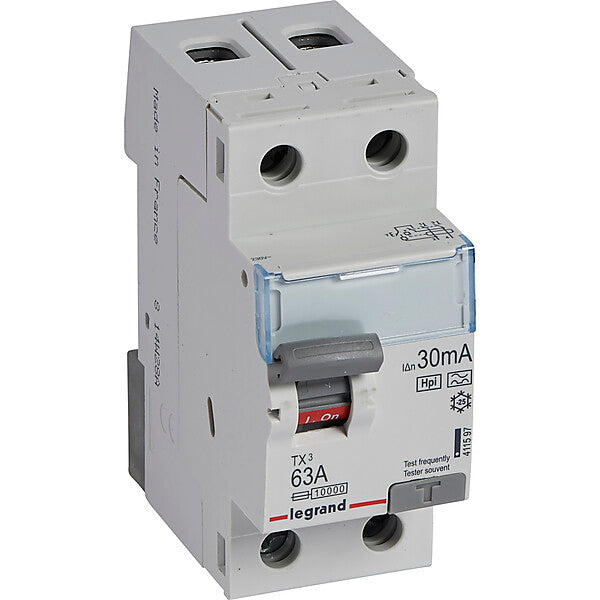 legrand Fehlerstromschutzschalter 63A,2pol,30mA,230VAC Legrand 411597