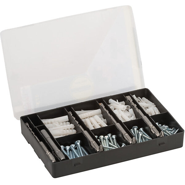 Bosch Elektrowerkzeuge Fixier-Set 173-teilig, Bohrer Dübel 2607017163